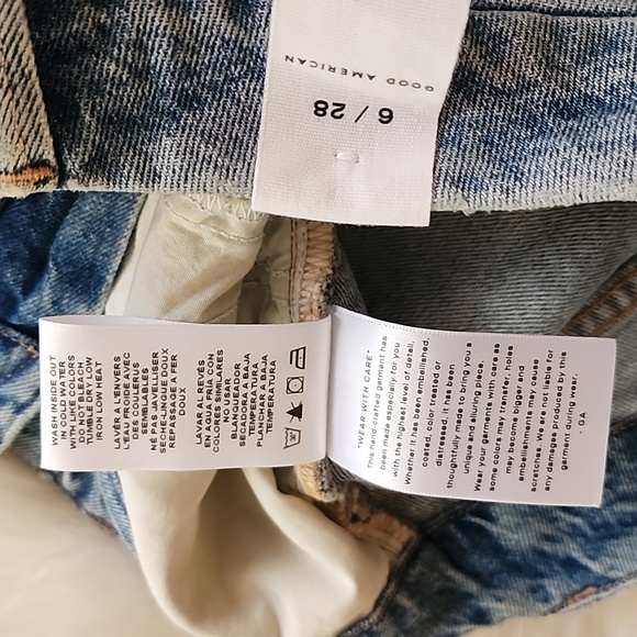 GOOD AMERICAN Good Classic Denim Jeans Women's Size 6/28 NWT - Picture 14 of 15